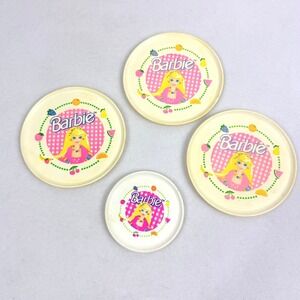 Chilton Globe Barbie Dishes Set of 4 Plates Vintage